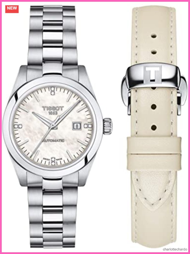 Swiss Automatic Wrist Watch Diamond Mother Of Pearl Dial Bracelet